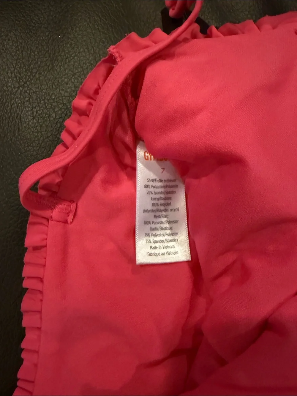 Gymboree Hot Pink Ruffle One-Piece Swimsuit